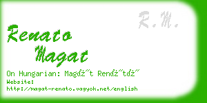 renato magat business card